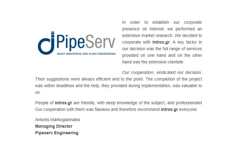 Antonis Markogiannakis - Managing Director of Pipeserv Engineering